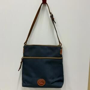 DOONEY & BOURKE PURSE, Blue Nylon Double Zip Shoulder Bag